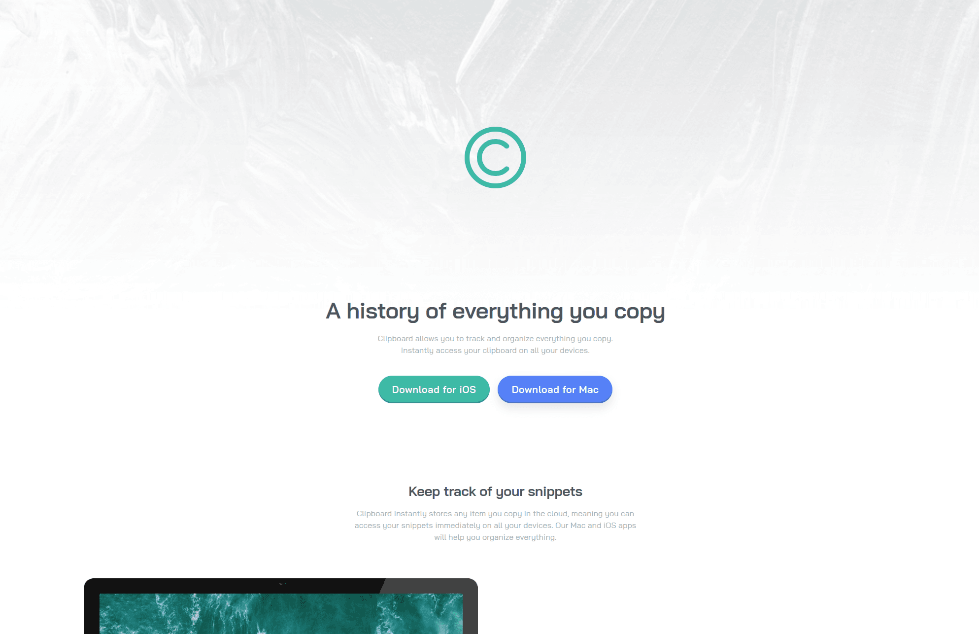 Clipboard Landing Page