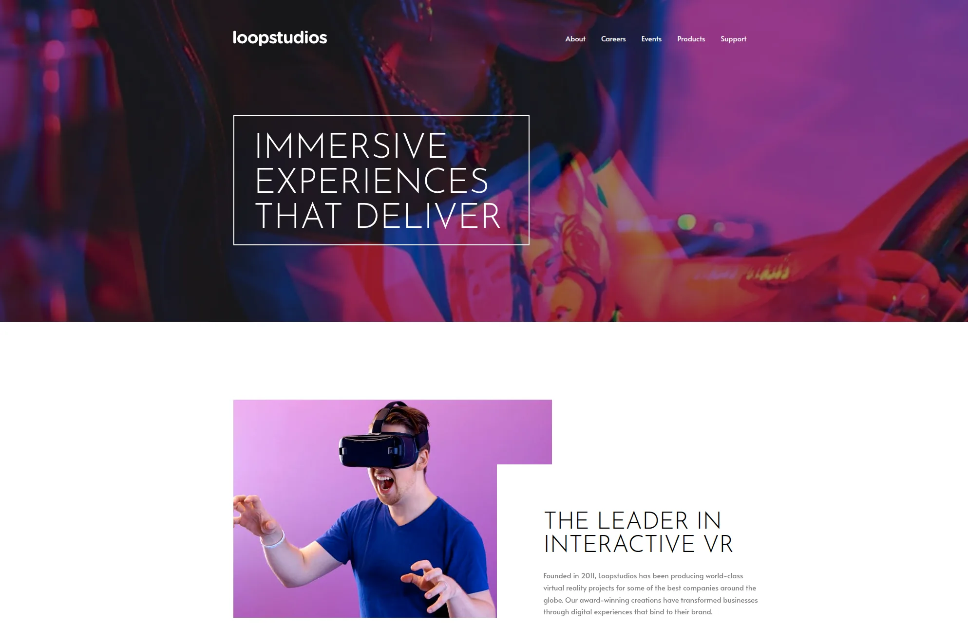 Loopstudios Landing Page