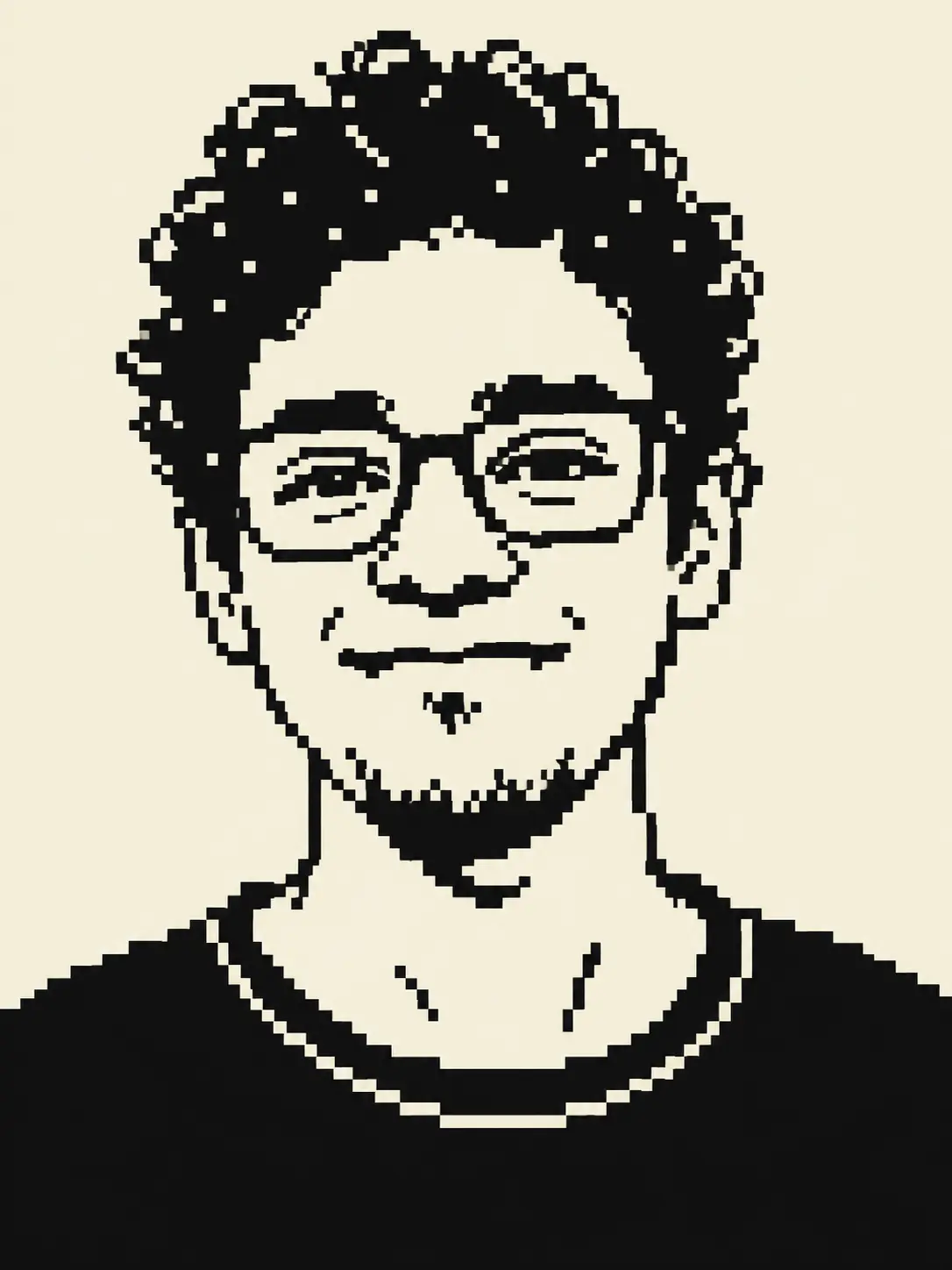 Pixelated portrait of Ahmed Huzain
